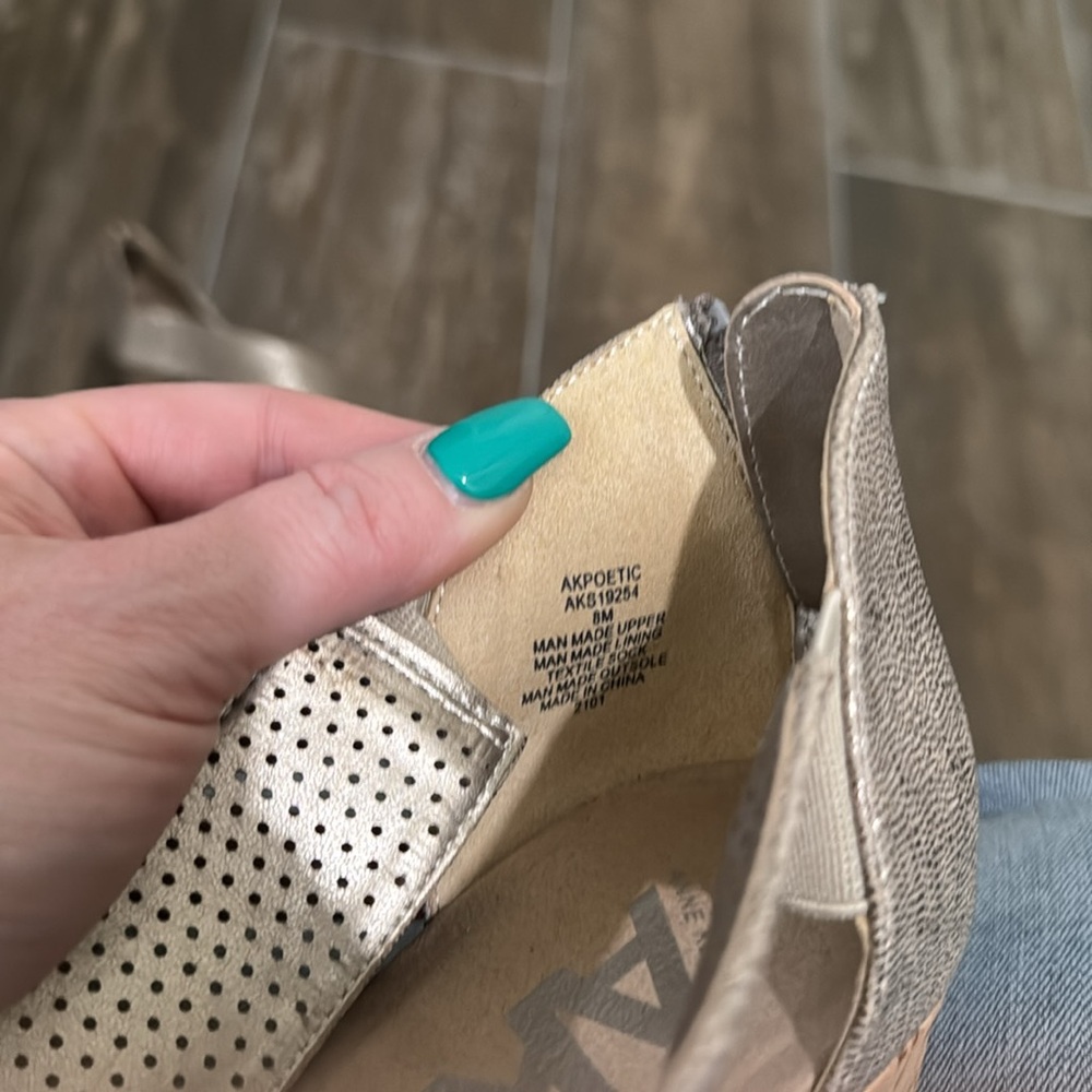 Anne Klein Silver Wedge Sandals - Picture 5 of 9